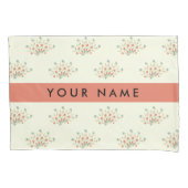 Blau und Rot, Rot, Ihr Name Kissenbezug (Vorderseite)