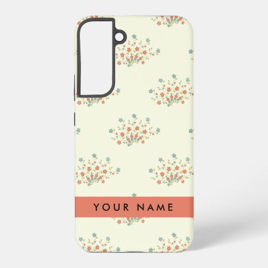 Blau und Rot, Rot, Ihr Name Samsung Galaxy Hülle (Rückseite)