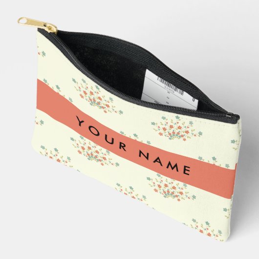 Blau und Rot, Rot, Ihr Name Zubehörtasche (Offen)