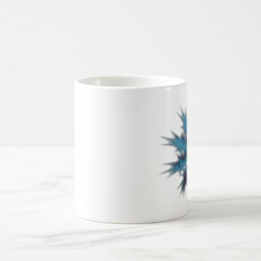 Blau und Rot Schneeflocken Schnee lassen Kaffeetasse (Mittel)