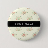 Blau und Rot, Schwarz, Ihr Name Button (Vorderseite)