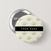 Blau und Rot, Schwarz, Ihr Name Button (Vorne & Hinten)