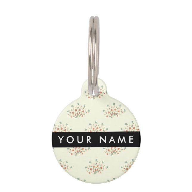 Blau und Rot, Schwarz, Ihr Name Haustiermarke (Vorderseite)