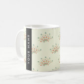 Blau und Rot, Schwarz, Ihr Name Kaffeetasse (Vorderseite Links)