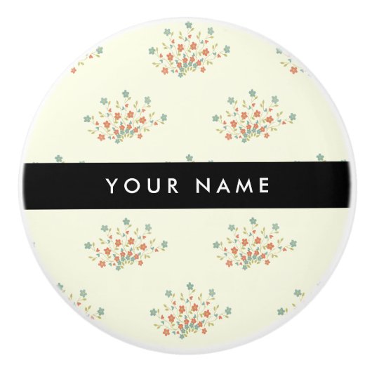 Blau und Rot, Schwarz, Ihr Name Keramikknauf (Vorderseite)