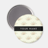 Blau und Rot, Schwarz, Ihr Name Magnet (Vorderseite/Rückseite)