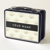 Blau und Rot, Schwarz, Ihr Name Metall Brotdose (Rückseite)