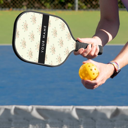 Blau und Rot, Schwarz, Ihr Name Pickleball Schläger (InSitu)