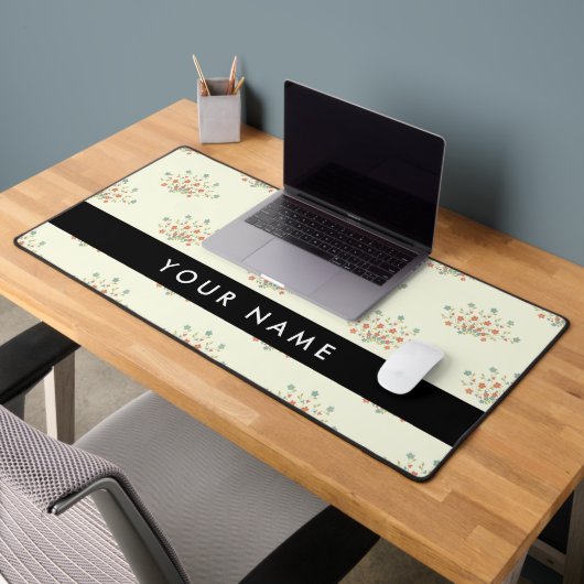 Blau und Rot, Schwarz, Ihr Name Schreibtischunterlage (Büro 2)