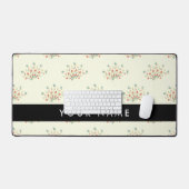 Blau und Rot, Schwarz, Ihr Name Schreibtischunterlage (Tastatur & Maus)