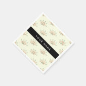 Blau und Rot, Schwarz, Ihr Name Serviette (Ecke)