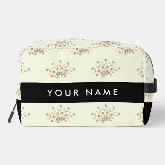 Blau und Rot, Schwarz, Ihr Name Waschbeutel (Rückseite)