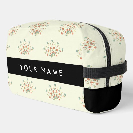 Blau und Rot, Schwarz, Ihr Name Waschbeutel (Linke Seite)