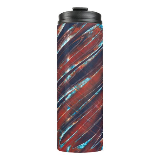 Blau und Rot Thermosbecher (Vorderseite)