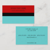 Blau und Rot Visitenkarte (Vorne/Hinten)