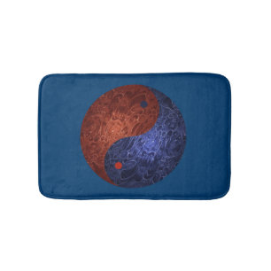 Blau und Rot Yang Bath Mat Badematte