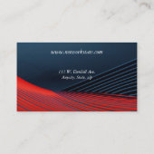 Blau- und rote Linien auf schwarzem Hintergrund Visitenkarte (Rückseite)