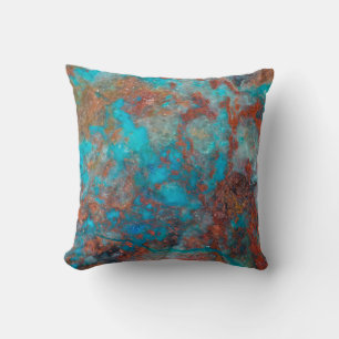 Blau und Roter Shattuckit Kissen
