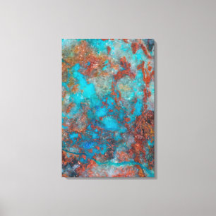 Blau und Roter Shattuckit Leinwanddruck