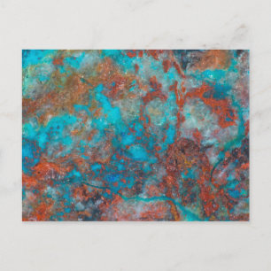 Blau und Roter Shattuckit Postkarte