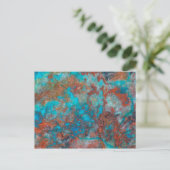 Blau und Roter Shattuckit Postkarte (Stehend Vorderseite)