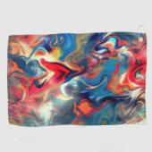 Blau- und Rottöne, virtuelle Satinfarbe Golfhandtuch (Horizontal)