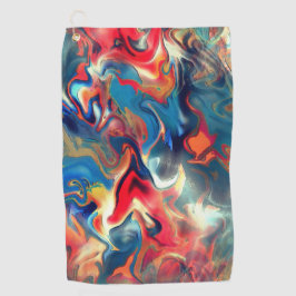 Blau- und Rottöne, virtuelle Satinfarbe Golfhandtuch