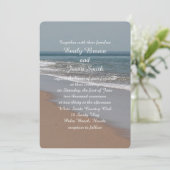 Blau- und Sandstrand Einladung (Stehend Vorderseite)