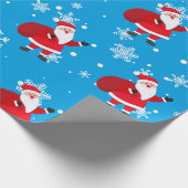 Blau und schönes Weihnachtswrapping Paper Geschenkpapier (Ecke)