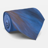 Blau und Schwarz Abstrakt Krawatte (Gerollt)
