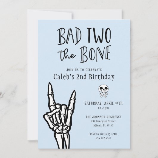 Blau und Schwarz Bad Two: Das zweitgrößte Party de Einladung (Vorderseite)