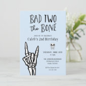 Blau und Schwarz Bad Two: Das zweitgrößte Party de Einladung (Stehend Vorderseite)