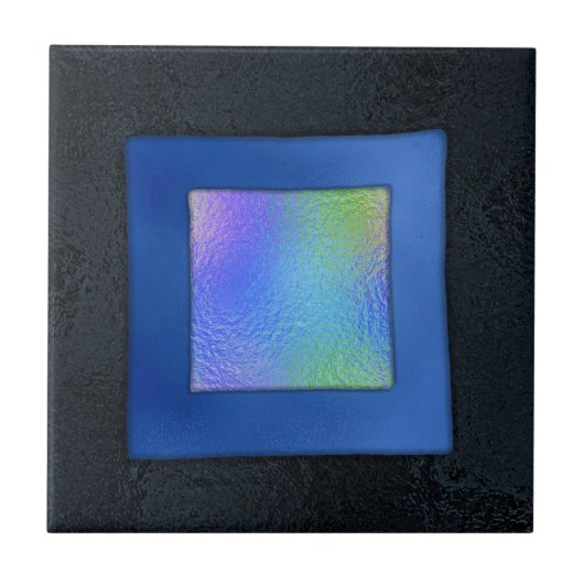 Blau und schwarz, blau verschraubtes Glas Fliese (Vorderseite)