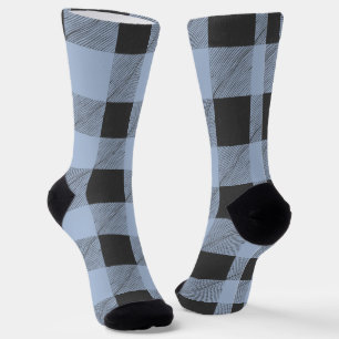 Blau und Schwarz Buffalo Kariert Socken