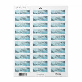 Blau und Schwarz dekorative Rücksendeadressen-Aufk (Vorne)