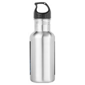 Blau und Schwarz Edelstahlflasche (Rückseite)