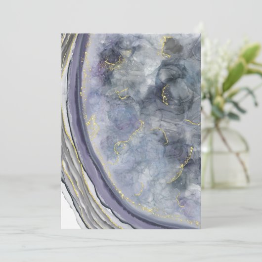 Blau und Schwarz Einladung (Stehend Vorderseite)