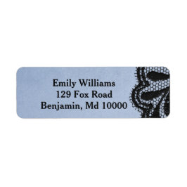 Blau und Schwarz Elegante Imitats Spitzenklasse