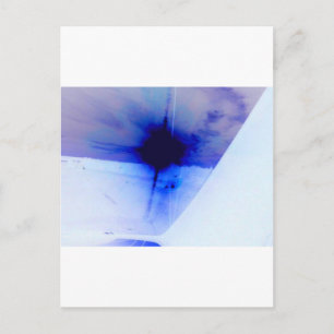 Blau- und Schwarz-Farbfleck Postkarte