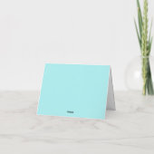 Blau und schwarz feiertagskarte (Rückseite)