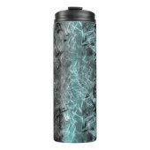 Blau und schwarz gekaut thermosbecher (Vorderseite)