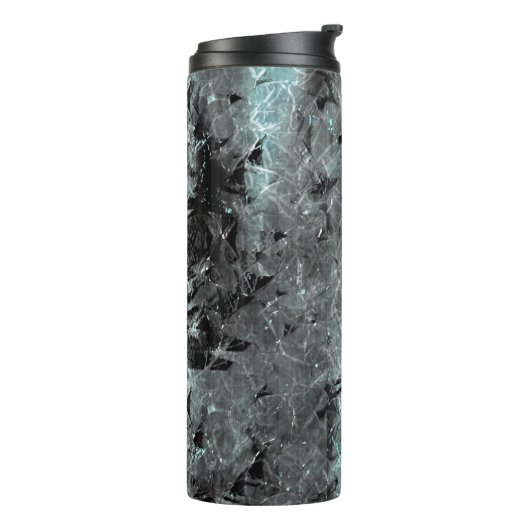 Blau und schwarz gekaut thermosbecher (Nach links gedreht)