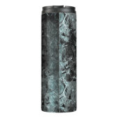 Blau und schwarz gekaut thermosbecher (Rückseite)