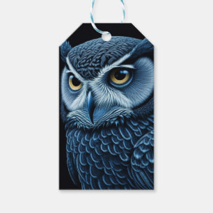 Blau und Schwarz Geschenkanhänger
