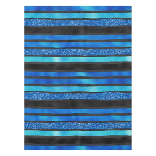 blau und schwarz gestreift tischdecke (Vorderseite)