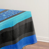 blau und schwarz gestreift tischdecke (Beispiel)