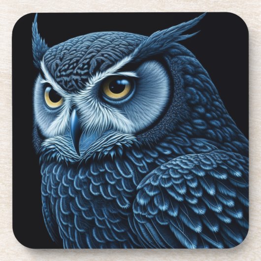 Blau und Schwarz Getränkeuntersetzer (Vorderseite)