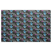 BLAU UND SCHWARZ I LIEBE GYMNASTIK FABRIK STOFF (Fat Quarter (45,7 x 55,9 cm))