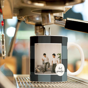 Blau und Schwarz Kariert bester Opa-Geschenk mit F Kaffeetasse