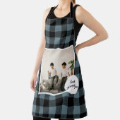 Blau und Schwarz Kariert bester Opa-Geschenk mit F Schürze (InSitu)